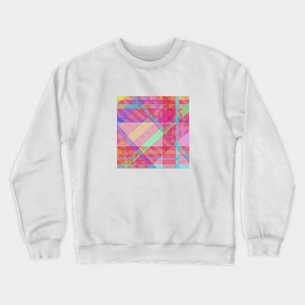 Abstract Lines - Rainbow Colors Crewneck Sweatshirt by Clutterbooke